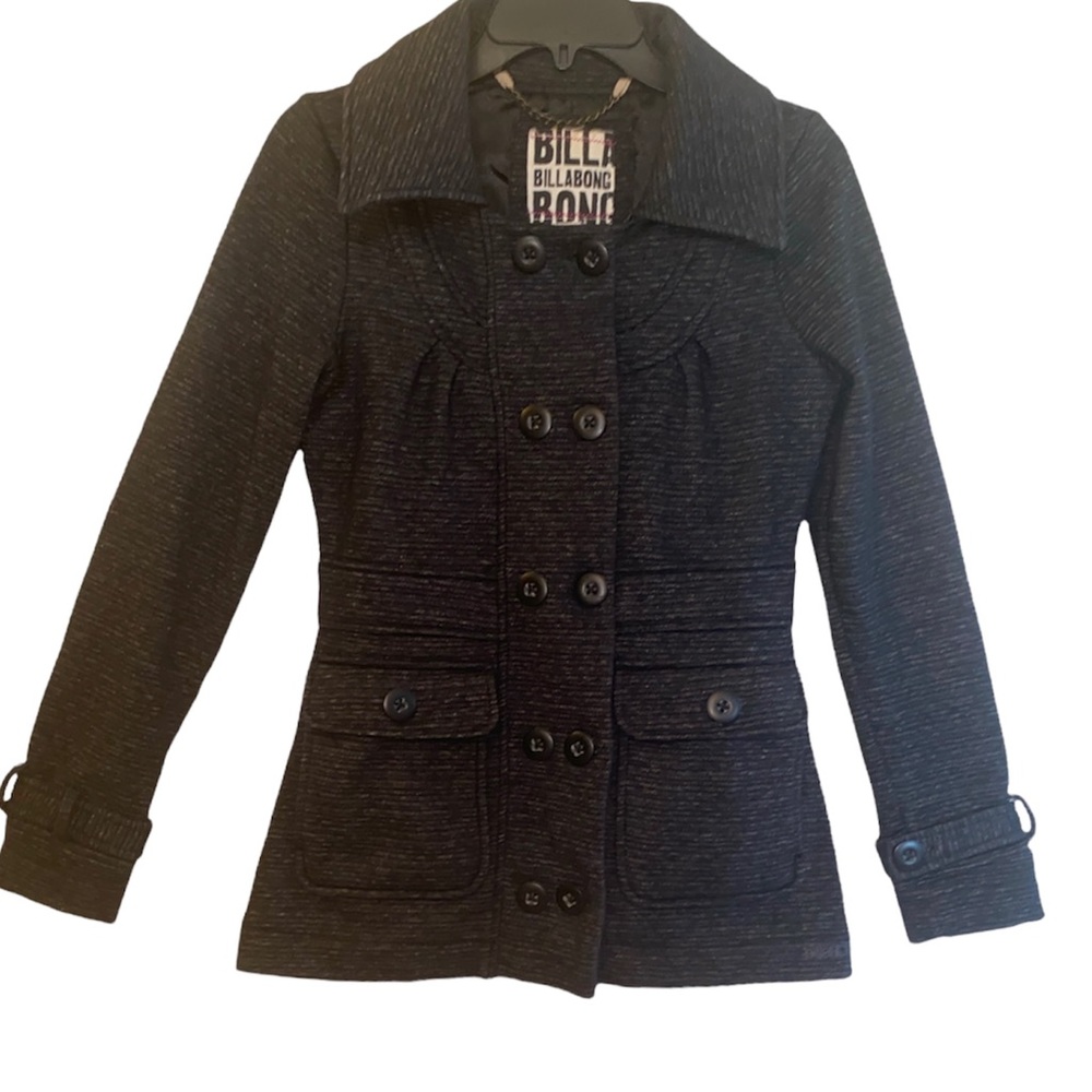 Billabong Womens Double Breasted BUTTON Peacoat Style JF10LMAD Size: Medium